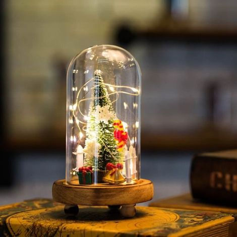 Décorations de Noël, décorations de table avec abat-jour en verre (1/4)