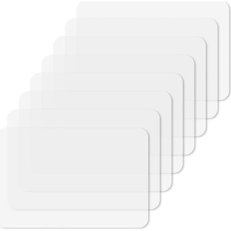 Set de Table Transparent,8 PCS Plastique Sets de Table Enfant sous-Verres Lavables Antidérapants Set de Table Napperon pour Table à Manger de Cuisine et Doublures de Réfrigérateur 43 28 cm Marque : J
