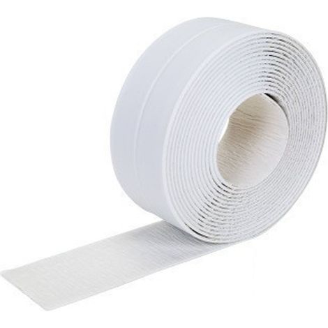 Tira de calafateo impermeable, tira de sellado autoadhesiva antimoho para cocina, baño, bañera, ducha, piso, pared, protector de bordes 3,2 m x 2,2 cm (blanco) (1/5)
