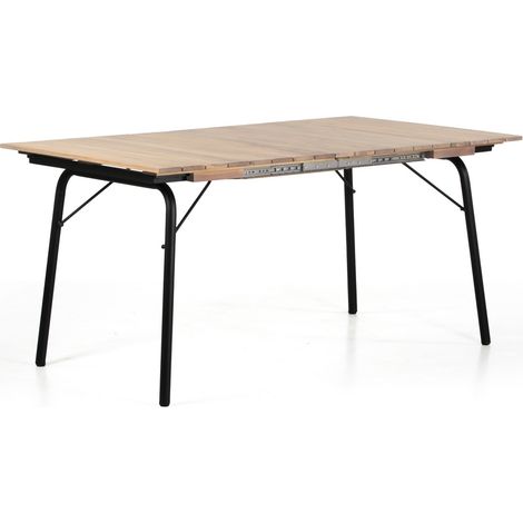 Tavolo da giardino allungabile 160-200x90cm in legno - Santorini (1/4)