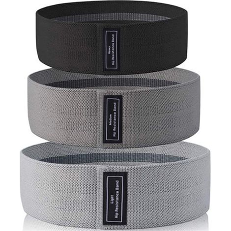 Bandes De Resistance - Pour Jambes Et Fesses - En Tissu Élastique Non Glissant - Lot De 5 Intensités Différentes (1/5)