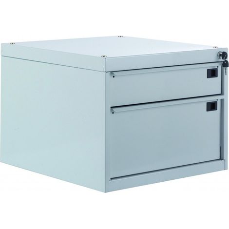 PROVOST - Caisson à 2 tiroirs gris époxy pour table de travail domestique - Rangement Provost