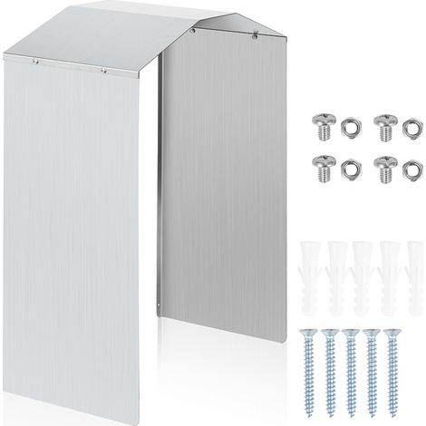 Wolketon Techo de acero inoxidable 304 para caja de pared, incluidos accesorios de montaje: cubierta de 45 x 40 x 20 cm para caja de pared, protección contra la intemperie, garantía de seguridad en la