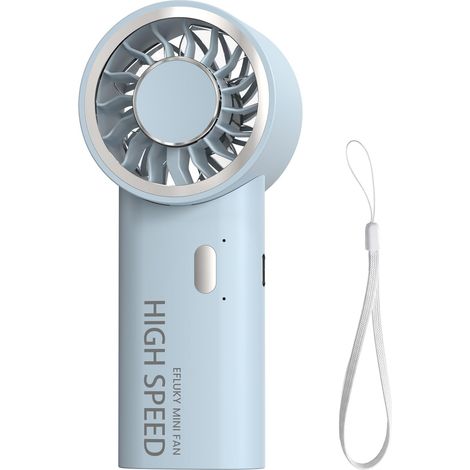 Ventilateur à main, mini ventilateur haute vitesse, rechargeable par USB, avec 5 vitesses, ventilateur portable et ventilateur de table pour la maison, le bureau, la chambre à coucher (1/5)