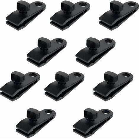 10 Stück Kunststoff-Zeltclips, sichere Multifunktions-Planenclips, Nylon-Zeltklemmen, Planenclips für Camping, Planen, Wohnwagen, Sonnensegel im Garten