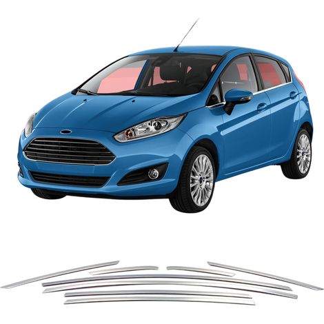 Listelli decorativi per finestrini laterali in acciaio inossidabile cromato per Ford Fiesta Mk7 2009-2017 (1/5)