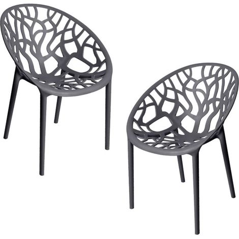 Packs Sillas Jardín - Pack 2 Sillas Nido - Gris oscuro (1/5)
