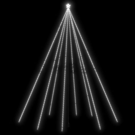 Sapin de Noël Arbre de Noël à LED Int/Extérieur 1300 LED blanc froid 8 m (1/5)