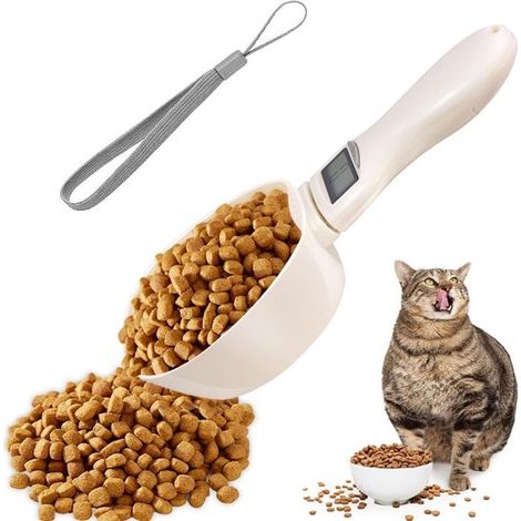 Allecto - Báscula de cocina digital - Báscula multifuncional con cuchara - Pantalla LCD - Hasta 800 g - Medidas precisas - Apta para cocinar (1/5)