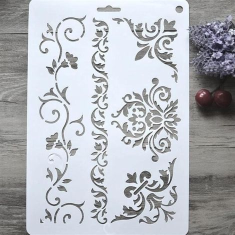 Bricolage Artisanat Fleur Pochoir Pour Peinture Scrapbooking Gaufrage DéCoratif Papier Cartes Album ModèLe