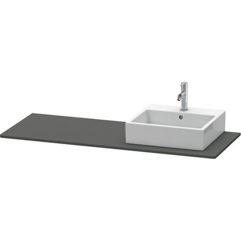 Consolle Duravit XSQUARE 16x1400x550mm con taglio dritto grafite opaco (1/3)