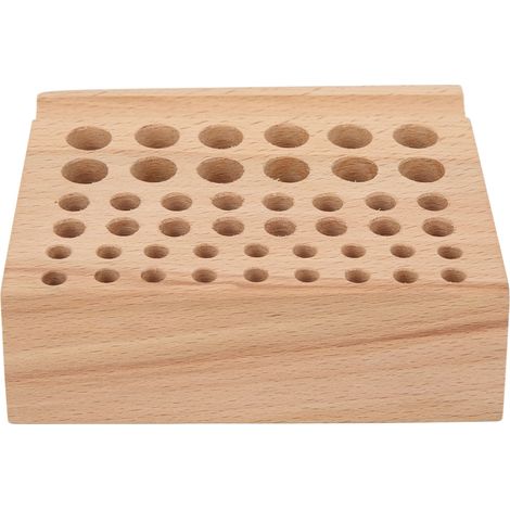 Porte-outils en cuir 46 trous, bois massif solide, design ingénieux support pour poinçons (1/5)