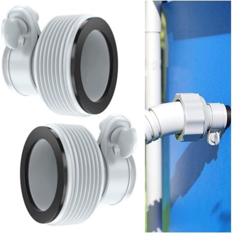 INTEB Filtrationspumpen-Schlauchadapter, 2er-Pack - 1,25 Zoll auf 1,5 Zoll Adapter, 2-teiliges Set, für Pool-, Spa-, Teich- und Springbrunnen-Schlauchanschlüsse. (1/4)