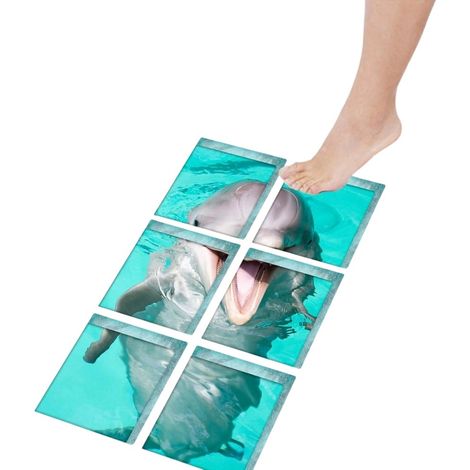 Autocollant Antidérapant - 15 x 15 cm - Pour Baignoire Piscine Douche - 6 Pièces (1/5)