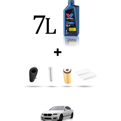 Kit tagliando 4 FILTRI e 7L OLIO compatibile con Bmw serie 5 (F10, F11, F18) 530d 180kw dal 2010 al 2011 (1/5)