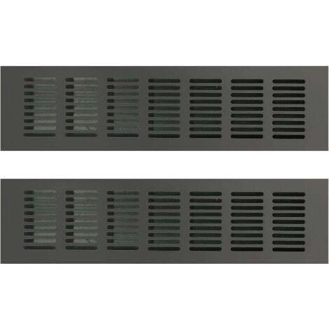 Pair Rechteckiges Lüftungsgitter, rechteckige Luftöffnung, Luftauslass, rechteckiges Lüftungsgitter, rechteckige Luftöffnung für optimale Belüftung 80 × 300 mm, 2 Stück