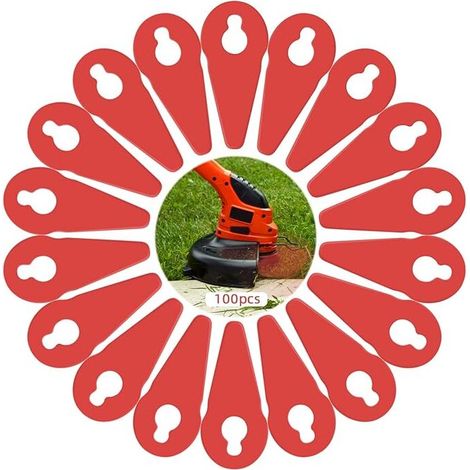 Lames de Tondeuse 100pcs Lame Coupe Bordure pour Jardin pelouse Tondeuse Accessoires (1/5)