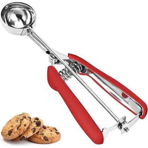 Cuchara para galletas,cucharas para hornear galletas de 1,5 cucharadas/23 ml/0,75 oz,cuchara para hornear galletas de acero inoxidable 18/8 (1/5)