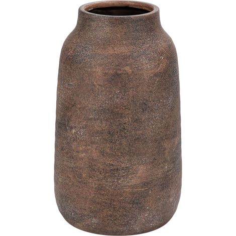 Grand Vase Rustique en céramique Marron de 24,4 cm, Vase à Fleur, pour Maison, Bureau, Table, étagère, cheminée (1/5)