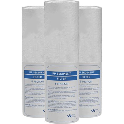 Set di 3 ricariche anti-sedimenti 10 micron per filtro porta 9-3/4-10 pollici