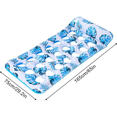 Chaises longues flottantes pour piscine, matelas gonflables de type hamac, adaptés aux piscines.