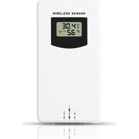 Accessori per stazione meteorologica, sensore di sostituzione esterno per sonda di temperatura con sensore wireless, bianco neutro (1/3)