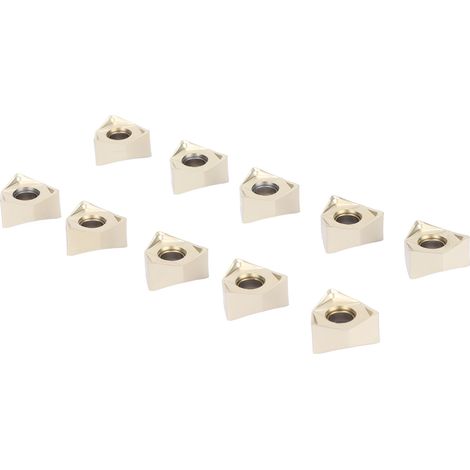 Lot de 10 Plaquettes Carbure Réversibles Argentées, Lames de Tournage à Haute Précision, Résistantes à l'Usure, Outils de Coupe pour Tour (1/5)