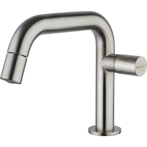 Miscelatore monocomando per bidet colore acciaio spazzolato Mamoli Tuttodunpezzo 57100000005A  Acciaio Spazzolato