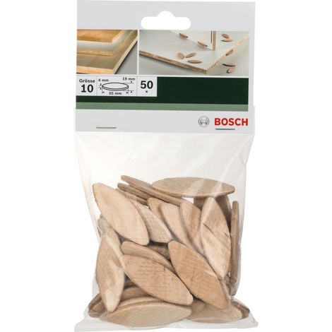 Bosch Flachdübel, 55 mm, Größe 10, 50er-Pack (1/5)