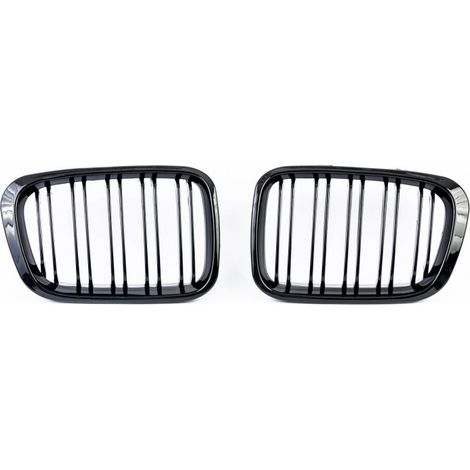 Doppel-Nieren-Kühlergrills für BMW E46 (vor dem Facelift) 1998–2001, Schwarz Hochglanz