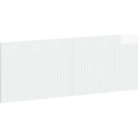 Cabecero montada en la pared ALKMAAR Blanco Brillante vidaXL (1/5)