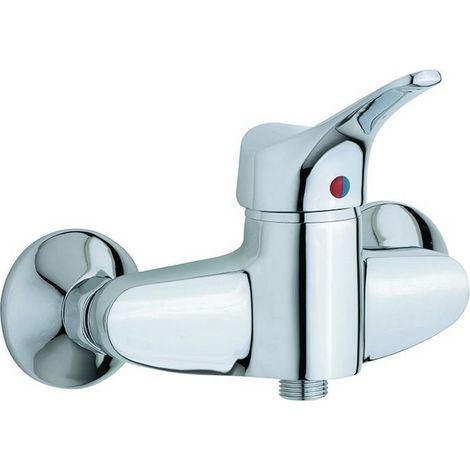 Miscelatore doccia a muro con attacco 1 / 2 “ M 150-170 x 153 mm in ottone cromato - Cisal Mito