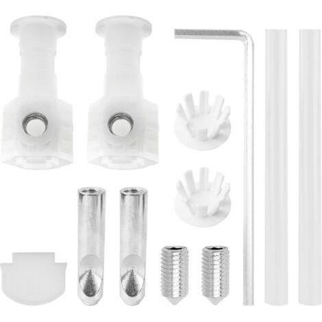 Fixation pour WC, Kit de Vis de Fixation Universel pour WC Suspendu, Accessoires pour L'installation de WC, Kit de Fixation pour WC Suspendu avec Clé de Serrage (Weiß)-ARCAN (1/4)
