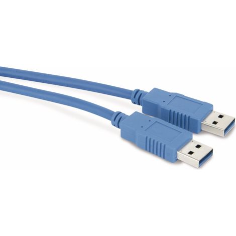 USB3.0 Anschlusskabel, A/A, 5m, blau