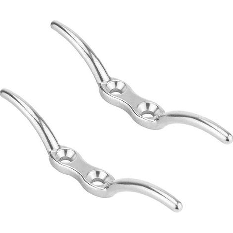 Set di 2 morsetti per cavi per aste portabandiera, accessori per sedie a sdraio, acciaio inox (1/5)