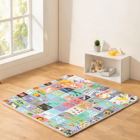 Tapis d'éveil pliable et réversible avec alphabets et animaux (1/5)