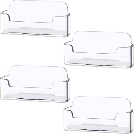 Lot de 4 porte-cartes de visite - Supports et organisateurs de cartes - Présentoirs pratiques pour bureau, accueil et professionnels (1/5)