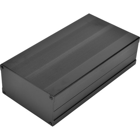 Boîtier de projet en alliage d'aluminium, finition sable noir, pour la protection des composants électroniques, dimensions : 55 x 106 x 200 mm
