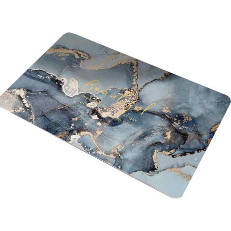 Antirutsch-Badewannenteppich 40 x 60 cm, Superabsorberend, Weicher und Bequemer Duschmatte, Leicht zu Reinigen, für Badezimmer Türen, Badewanne, Dusche, Blau