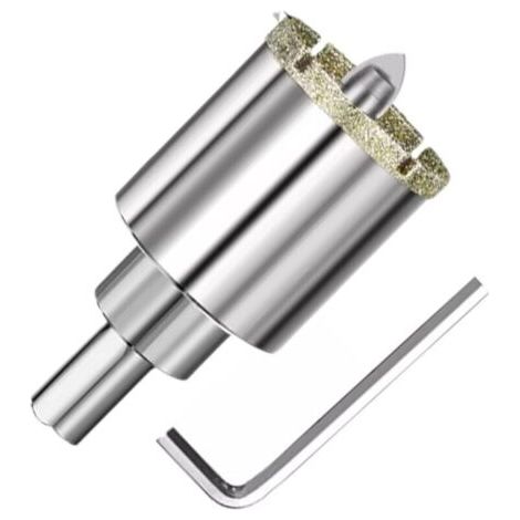 Alésoir diamanté brasé avec foret pilote pour granit, pierre et céramique, diamètre 35 mm Maison et jardin Outils Outils électriques Forets (1/5)