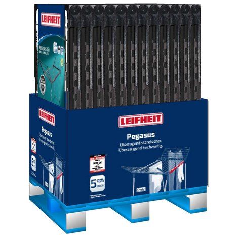 Display Touch Leifheit Espositore 12 pz stendibiancheria PEGASUS150 Solid Black Expo275 expo 275