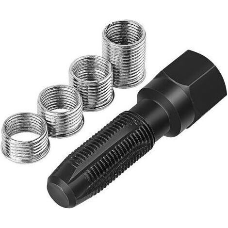 Zündkerzengewinde-Reparaturset, 5-teilig, M14 x 1,25 Gewindereparaturset zur Reparatur von 14-mm-Zündkerzengewinden mit 4 Einsätzen (1/5)