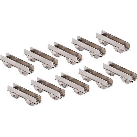 Lot de 10 roues de porte coulissante fendue, 6 mm de large pour porte coulissante en verre, tiroir, meubles, poulies de douche (1/5)