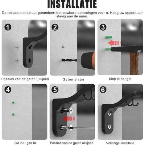 Helmhalterung – Helmständer – Helmgarderobe – 2er-Pack – Helmständer – Motorradhelmhalterung – Wandmontagesystem – mit Haken für Jacke oder Schlüssel (1/4)