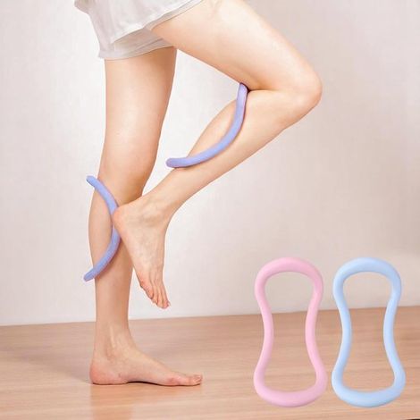 Ensemble de 2 anneaux de yoga pour les jambes et les mollets, idéal pour le Pilates des mollets, le fitness féminin, avec résistance et étirements, et des points de massage pour un soutien optimal lor (1/5)