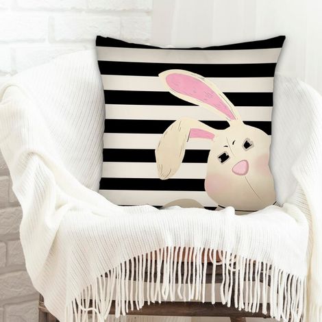 Housse de coussin 45x45 cm en polyester maison douce confortable pour salon chambre à coucher (1/5)