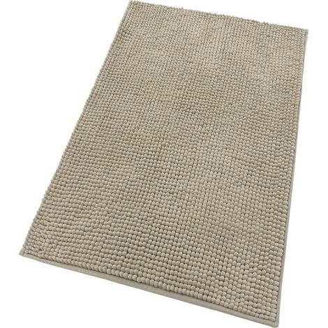 Tappeto Bagno Confortevole Scendiletto Morbido Antiscivolo Camera Letto Pelo Lungo Marrone - 65x130 cm (1/4)