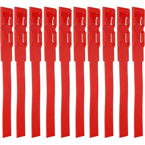 Cow identification tags, 10 pieces, livestock identification tags (red) (1/4)