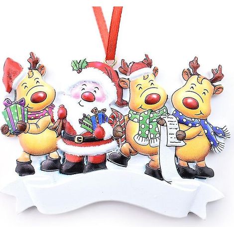 Ornement suspendu pour sapin de Noël, mini figurine décorative de Noël avec ficelle (B) (1/5)