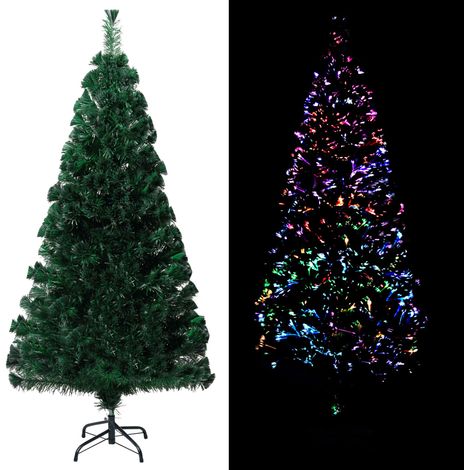 Künstlicher Weihnachtsbaum mit Ständer Grün 120 cm Glasfaser